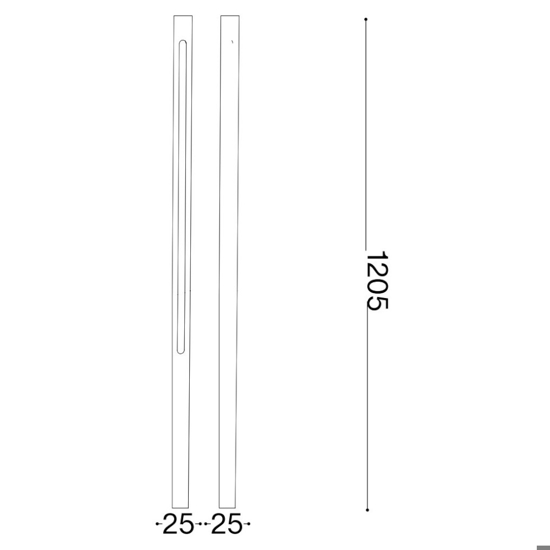 Lampione da giardino moderno jedi pt h120 ideal lux antracite led 19w 3000k