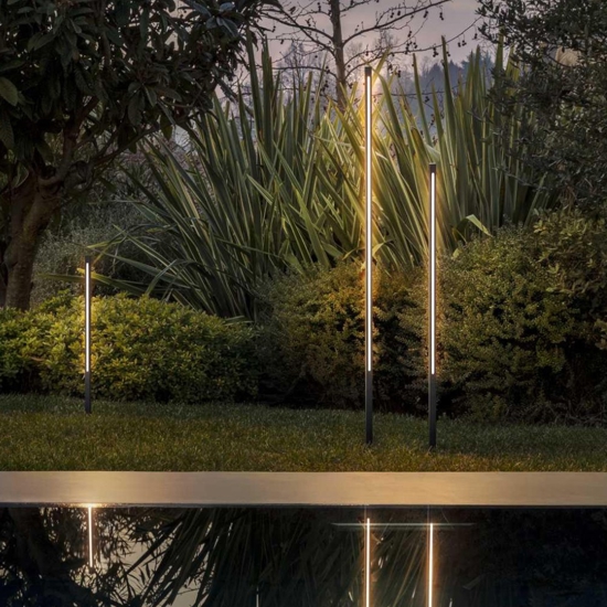 Ideal lux paletto luminoso da giardino antracite led 25w 3000k jedi pt h160
