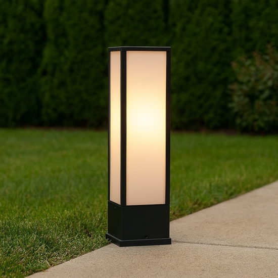 Lampioncino moderno per giardino antracite led 15w 3000k