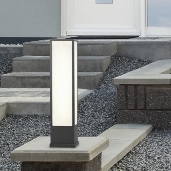 Lampioncino moderno per giardino antracite led 15w 3000k