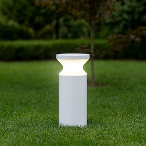Torre pt1 h22 ideal lux lampioncino da giardino bianco ip65