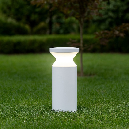 Torre pt1 h22 ideal lux lampioncino da giardino bianco ip65