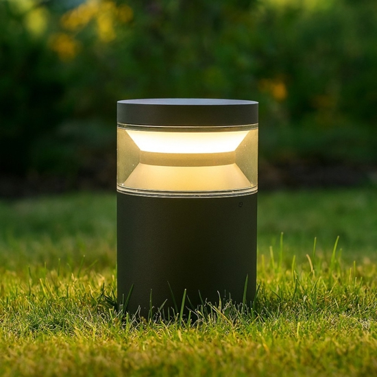 Boeing pt h015 ideal lux lampione basso nero led 14w 3000k