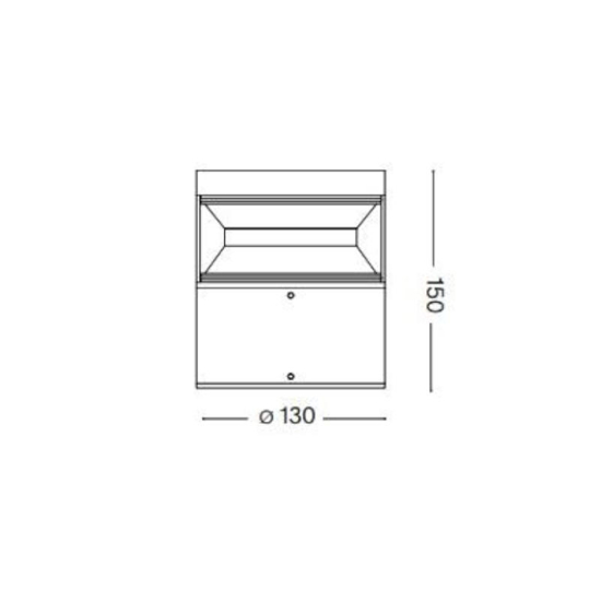 Boeing pt h015 ideal lux lampione basso nero led 14w 3000k