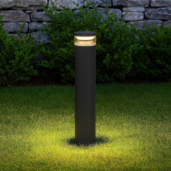 Lampione da giardino boeing pt h070 ideal lux nero led 14w 3000k