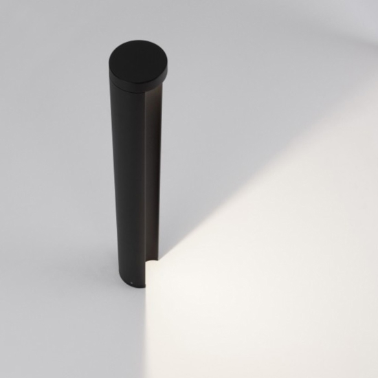 Lampione da giardino moderno led 9w 3000k cilindrico nero