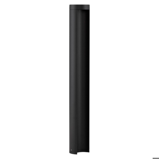 Lampione da giardino moderno led 9w 3000k cilindrico nero