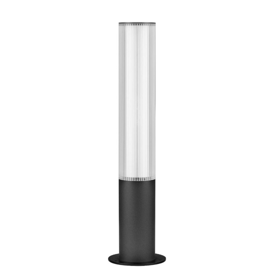 Lampioncino nero per giardini led 18w 3000k ip65 tubolare