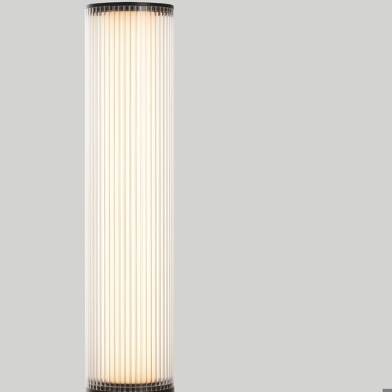 Lampioncino nero per giardini led 18w 3000k ip65 tubolare