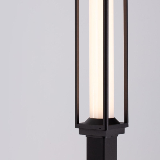 Lampione alto moderno per giardino led 16w 3000k antracite