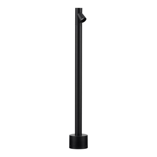 Lampione da giardino nero led 4w 3000k moderno cilindrico