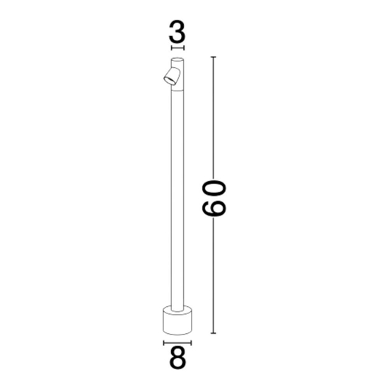 Lampione da giardino nero led 4w 3000k moderno cilindrico