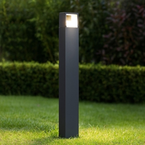 Lampione da giardino gea luce led 9w antracite ip54 h100 cm
