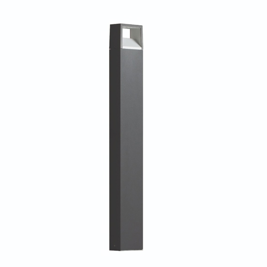 Lampione da giardino gea luce led 9w antracite ip54 h100 cm