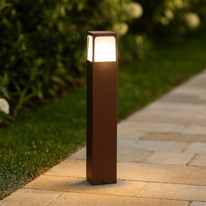 Gea luce lampione da giardino ip44 marrone h50 cm