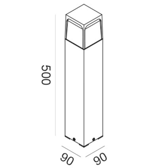 Gea luce lampione da giardino ip44 marrone h50 cm