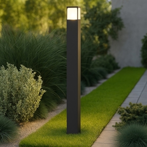 Gea luce lampione da giardino ip44 antracite h80 cm