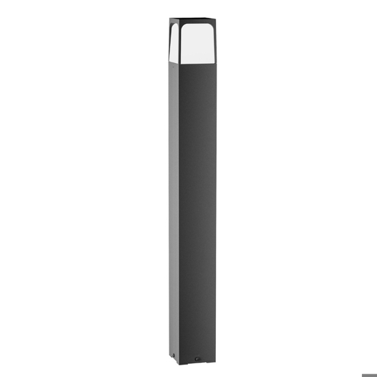 Gea luce lampione da giardino ip44 antracite h80 cm