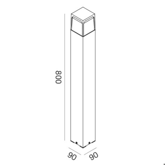 Gea luce lampione da giardino ip44 antracite h80 cm