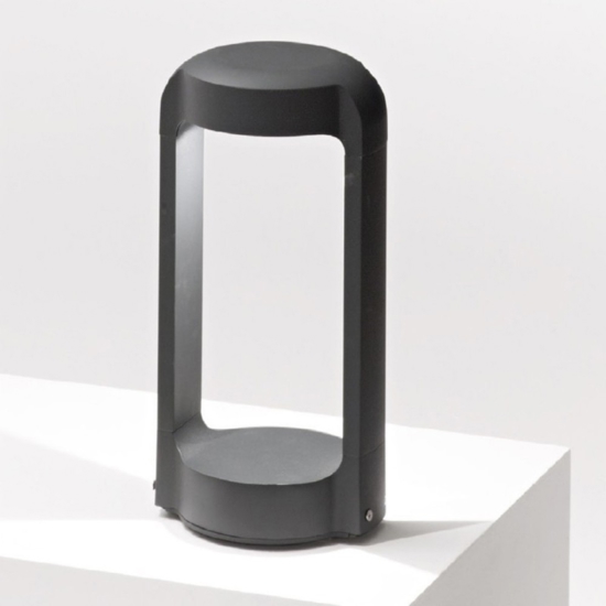 Gea luce eurus lampione da giardino led 3000k ip65 antracite h30 cm