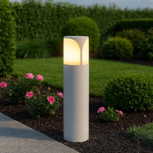 Gea luce lampioncino da giardino ip44 bianco h30 cm