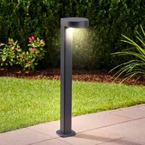 Gea luce lampione da giardino led 13w 4000k antracite ip65 h80 cm
