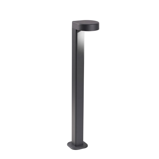 Gea luce lampione da giardino led 13w 4000k antracite ip65 h80 cm
