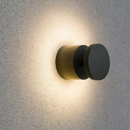 Toffee ap applique da esterno ideal lux nero 8w 3000k