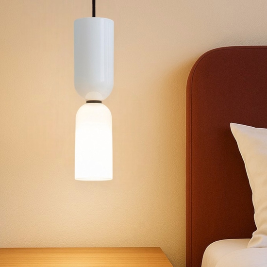 Maytoni memory lampada a sospensione bianca minimal per camera da letto
