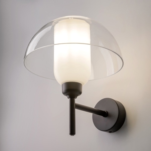 Maytoni memory applique da parete design moderno paralume trasparente