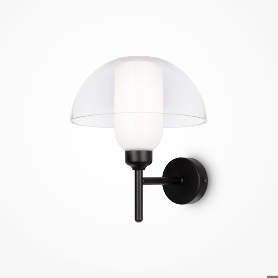Maytoni memory applique da parete design moderno paralume trasparente
