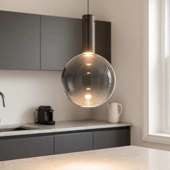Maytoni nebula lampada a sospensione moderna sferica in vetro led 3000k