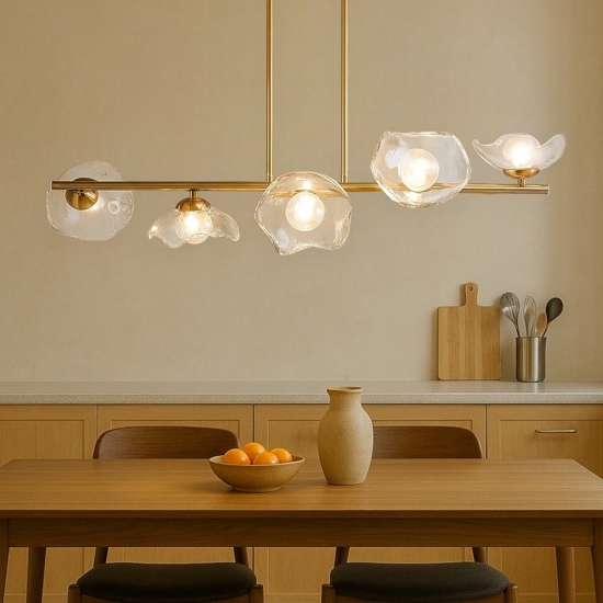 Maytoni miracle lampadario da cucina con portalampada in vetro