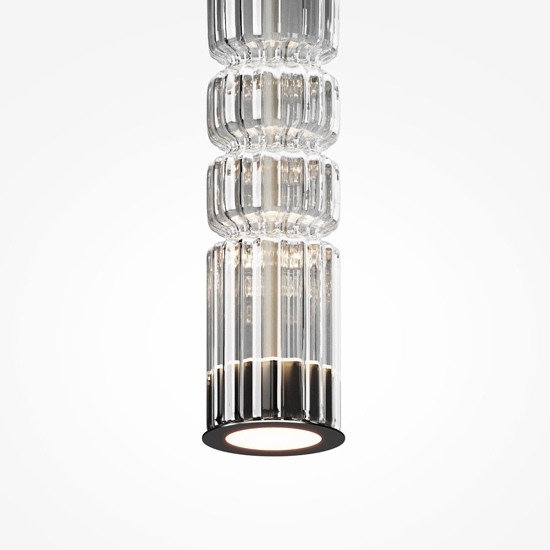 Maytoni ordo lampada a sospensione in vetro lavorato led 3000k
