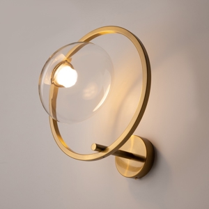 Maytoni lunare applique da parete circolare colore oro led 3000k
