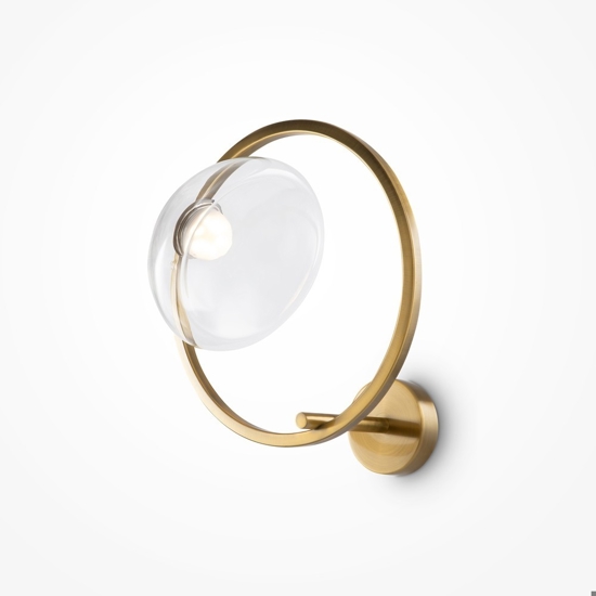 Maytoni lunare applique da parete circolare colore oro led 3000k