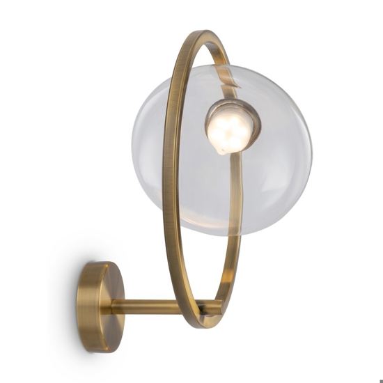 Maytoni lunare applique da parete circolare colore oro led 3000k