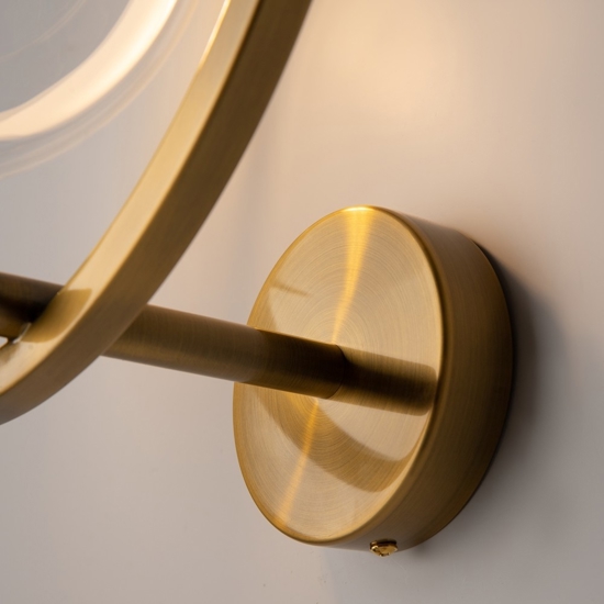 Maytoni lunare applique da parete circolare colore oro led 3000k
