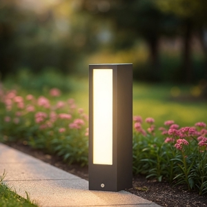 Maytoni hof lampione basso da giardino led 3000k ip65 grigio