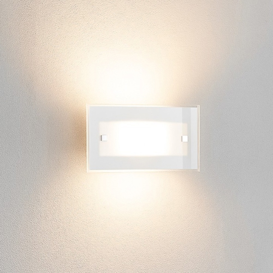 Applique moderne da parete vetro bianco top light brick