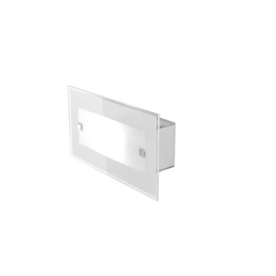 Applique moderne da parete vetro bianco top light brick