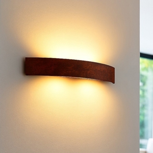Applique led 35w 3000k curve linea light 93cm corten moderna