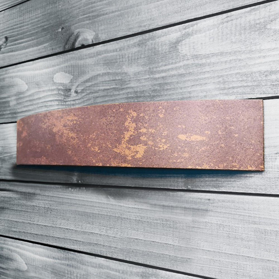 Applique led 35w 3000k curve linea light 93cm corten moderna