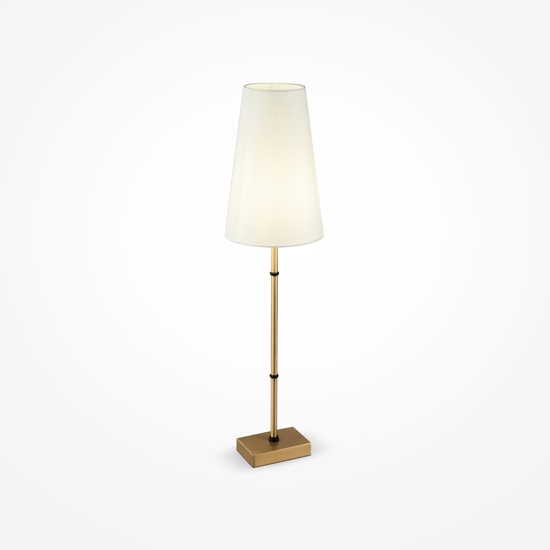 Maytoni lampada per tavolo da ingresso oro ottone paralume conico zaragoza