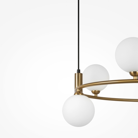 Lampadario per soggiorno moderno ring oro maytoni
