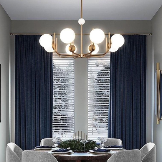 Maytoni lampadario oro ottone 8 luci per soggiorno salotto