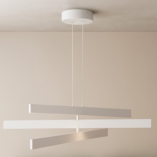 Maytoni origami lampadario da cucina led 46w 4000k bianco orientabile