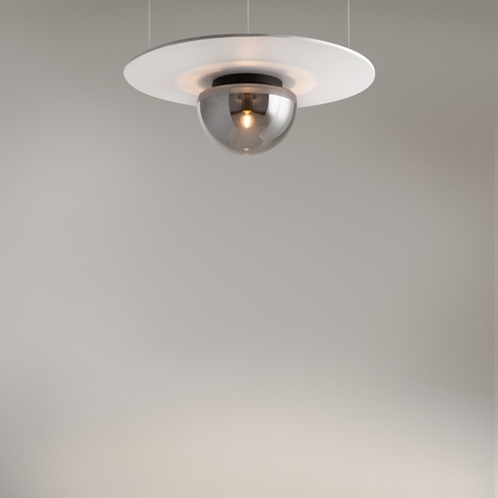 Maytoni glassy plafoniera moderna in vetro fume'
