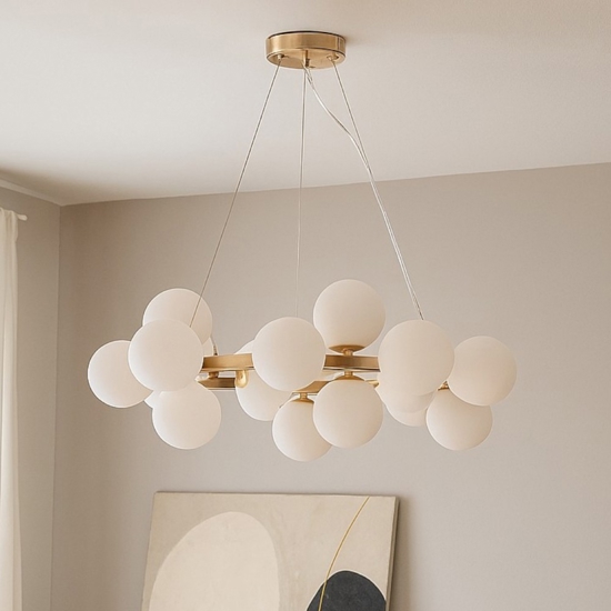 Maytoni dallas lampadario moderno colore oro in vetro