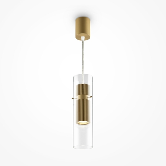 Maytoni dynamics lampada a sospensione cilindrica colore oro
